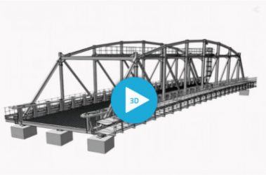 3D steel bridge model